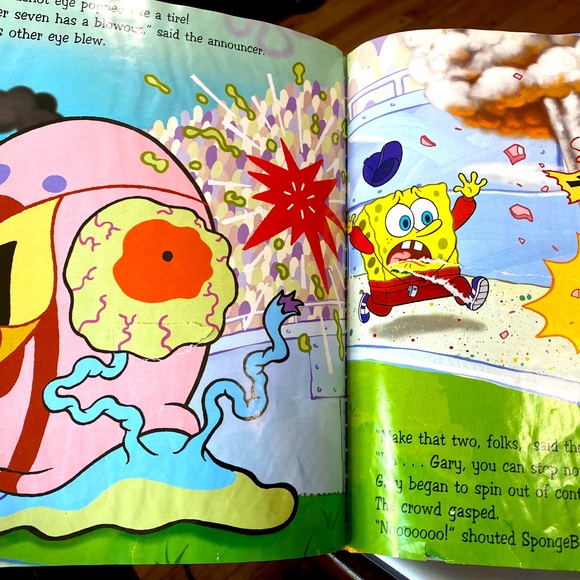 SPONGEBOB SQUAREPANTS NICK JR VINTAGE BUNDLE CUDDLE PLUSH & 5 SPONGEBOB BOOKS - Picture 12 of 15